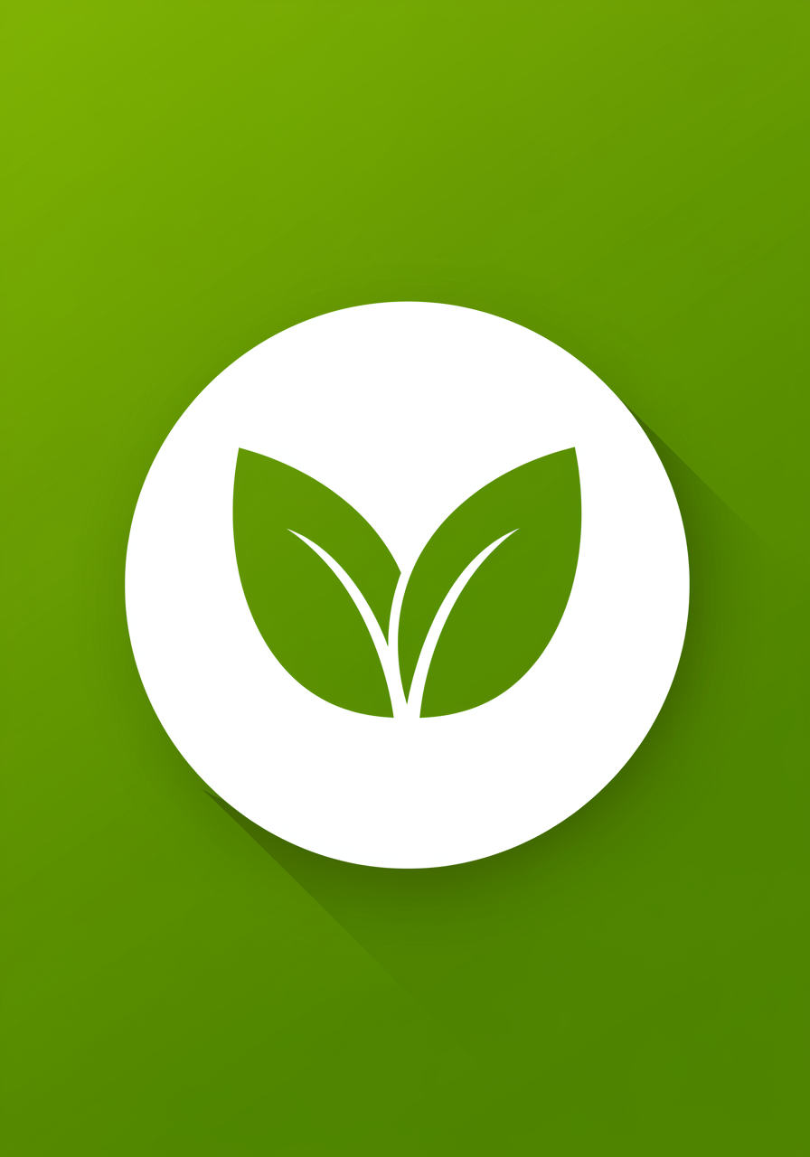 imagen15 "Icono minimalista vectorial de opciones veganas con una 'V' formada por hojas verdes, ideal para representar salud y cocina basada en plantas."